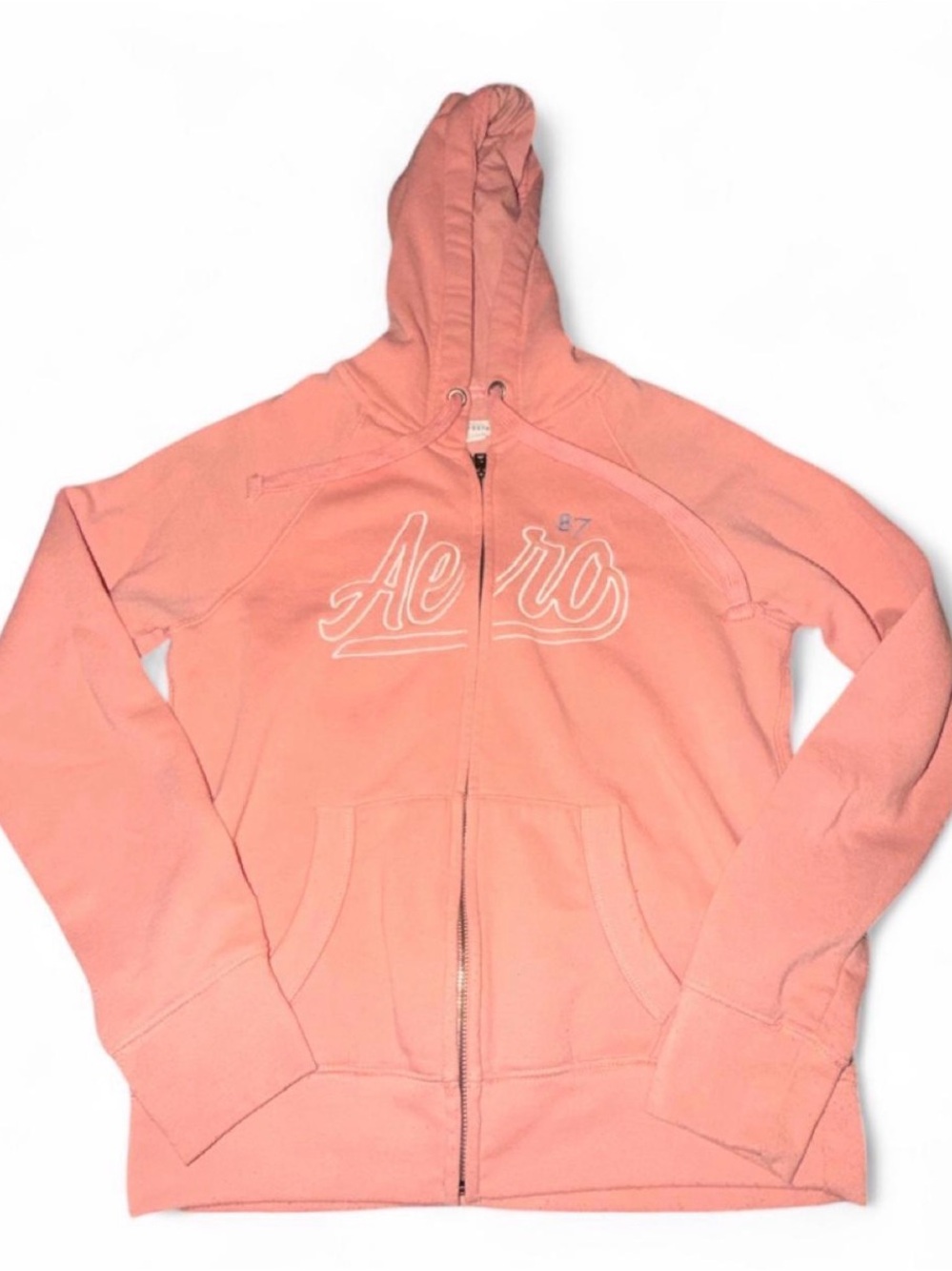 Aeropostale Coral Pink Full-Zip Hoodie Jacket